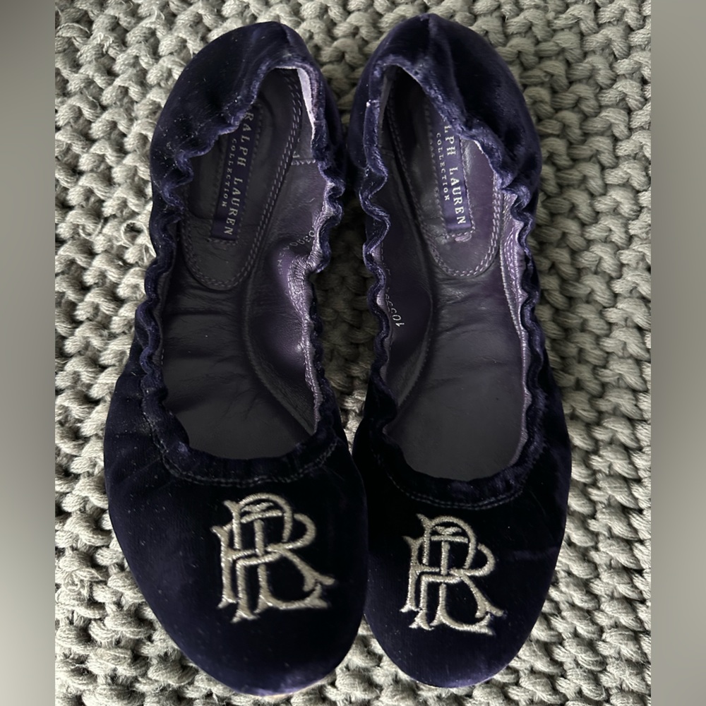 LAST DAY Vintage Ralph Lauren Collection Rana Purple Ballet Shoes